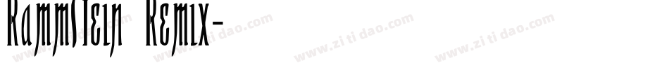 Rammstein Remix字体转换